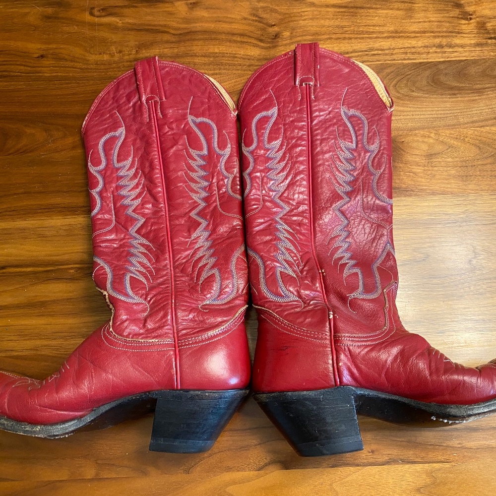 Vintage Red Nocona Cowboy boots sz 4.5 Women's